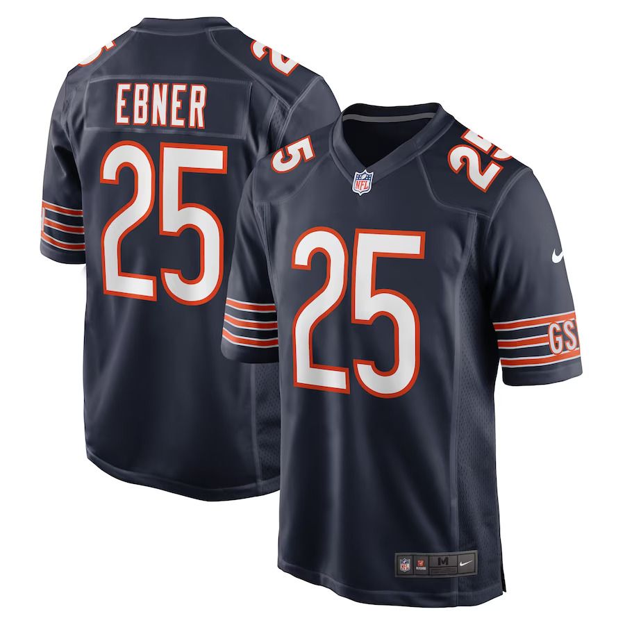 Men Chicago Bears 25 Trestan Ebner Nike Navy Game Player NFL Jersey